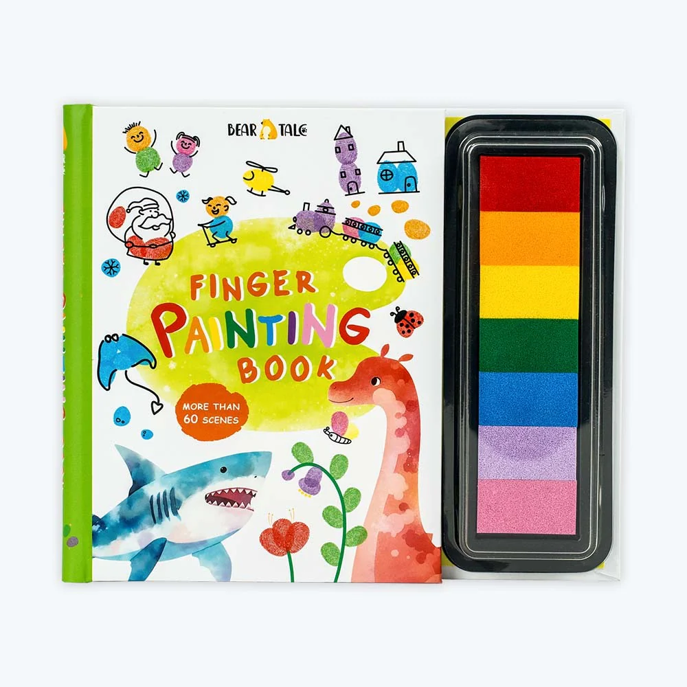 كتاب الرسم بالأصابع  (مع وسادة حبر ملونة)