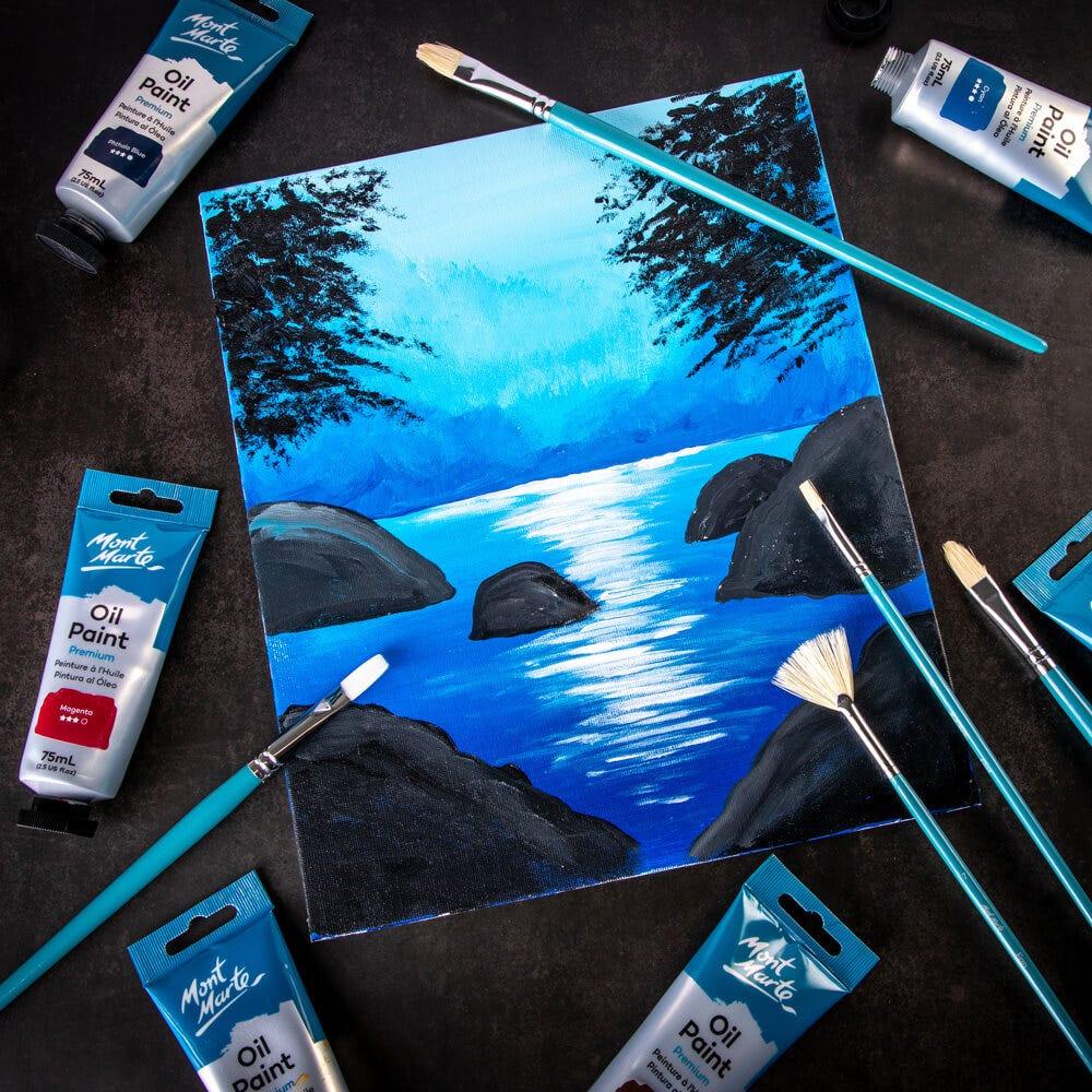 مجموعة فرش رسم من سلسلة معرض مونت مارتي - زيتية، 5 قطع - Image 4