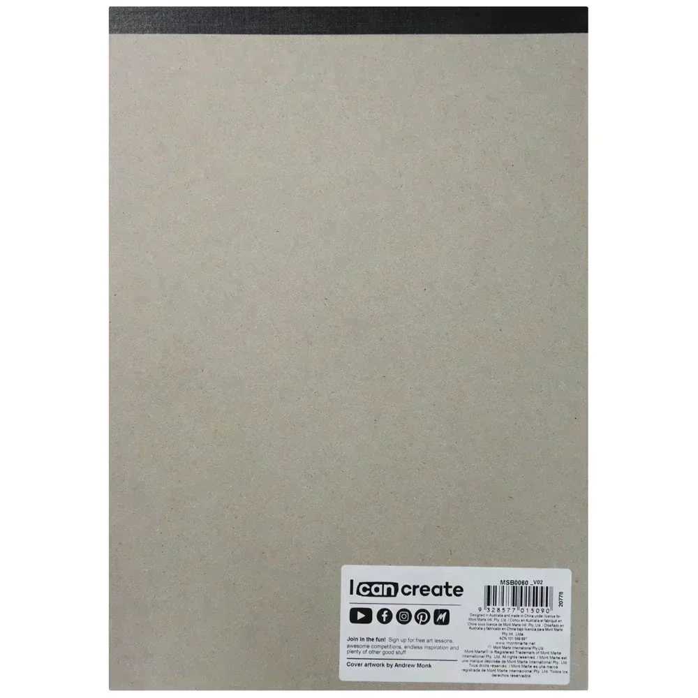 دفتر رسم مونت مارتي أسود A4 140 جرامًا للمتر محيط 25 - MSB0060 - Image 2