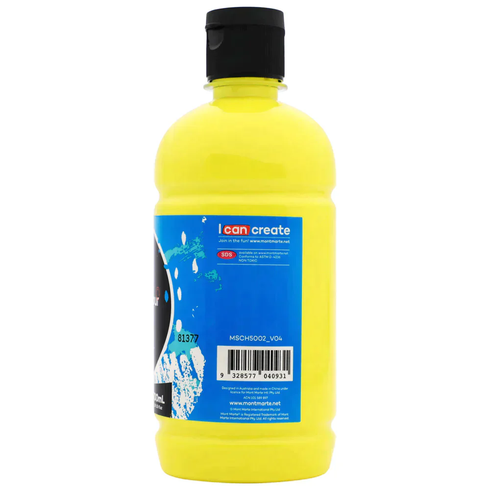 زجاجة أكريليك مونت مارت ستوديو ٥٠٠ مل - أصفر ليموني MSCH5002 - Image 2