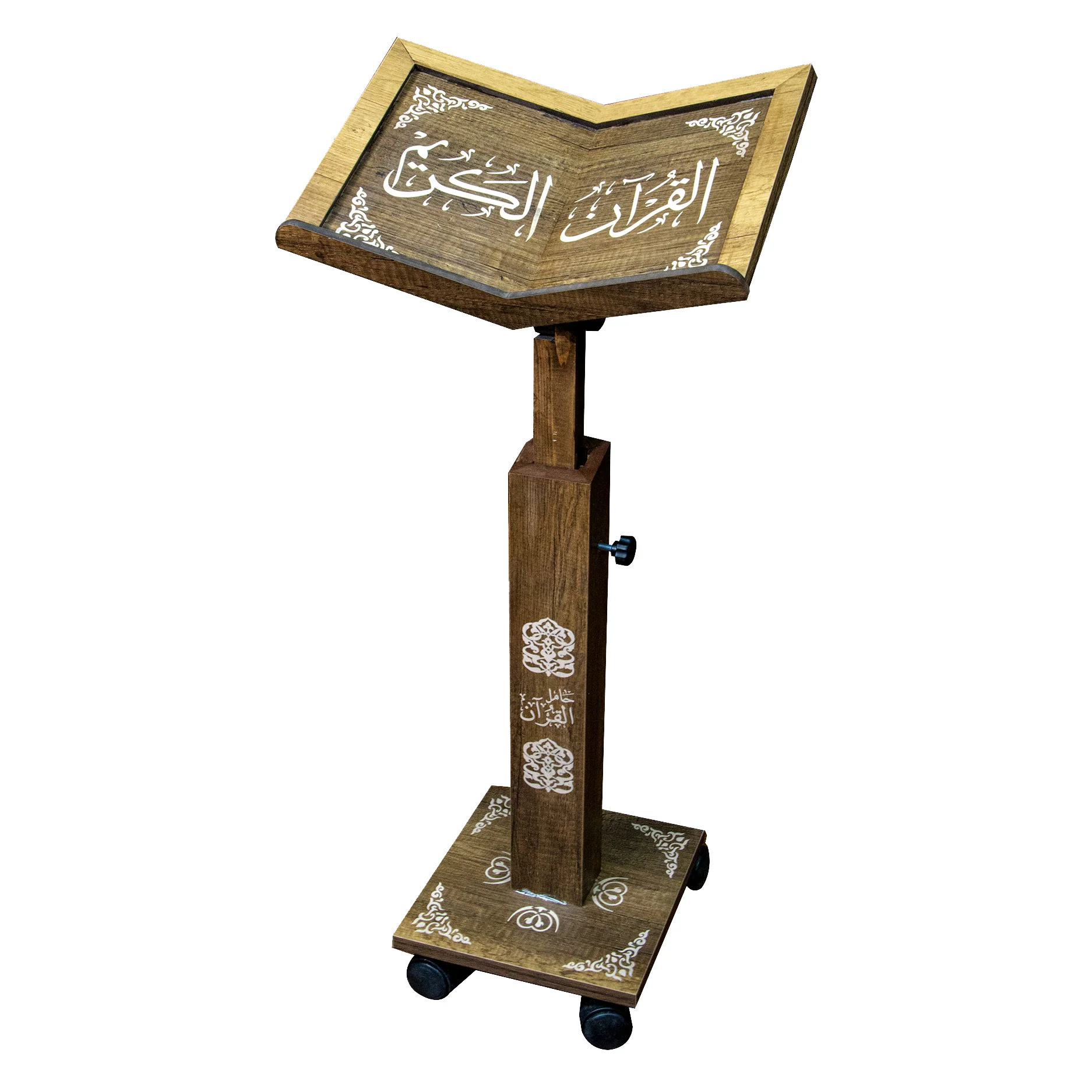 ترتيل حامل القرآن الكريم - زاوية ميلان وارتفاع قابل للتعديل خشب طبيعي عالي الجودة